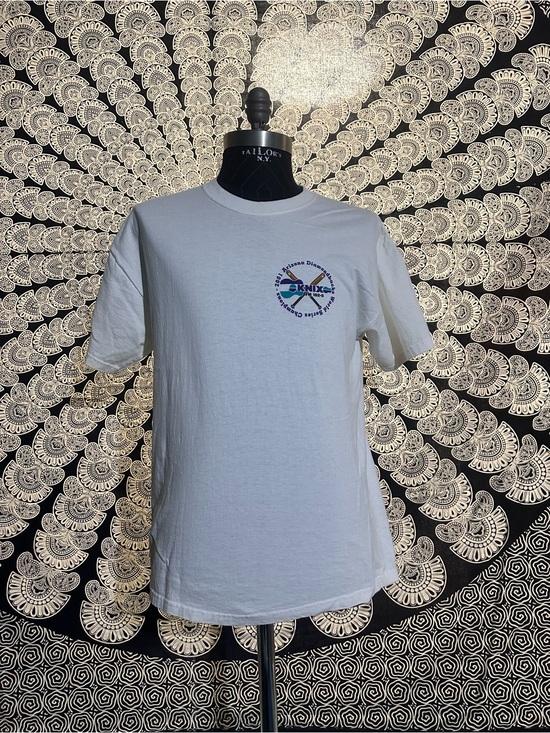 Hanes Other - Hanes White Short-Sleeve Tee with Small Multicolor Chest Graphic